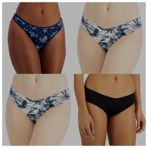 Charter Club Cotton Lace-Trim Thong, Jenni No-Show Thong, Ribbed Thong Medium